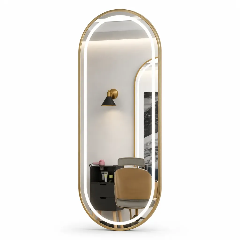 [JO009584] Espejo LED Kemet Dorado