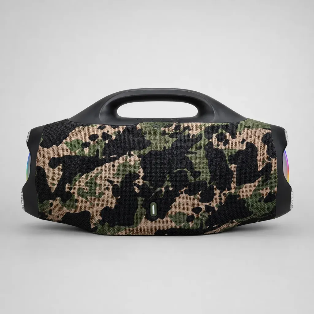 [PAR12345] Parlante Boombox 4 LED Camuflado