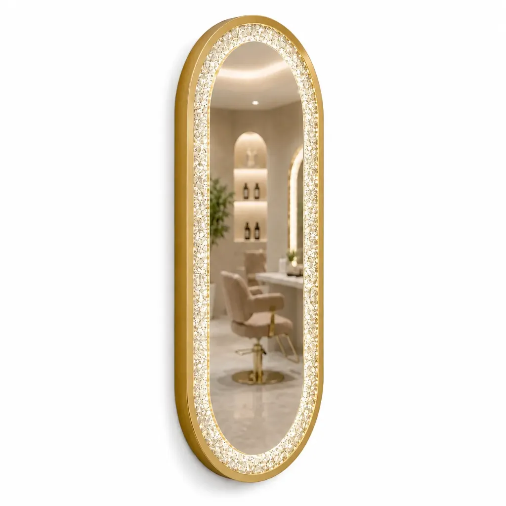 [ESPE82979] Espejo LED Kemet Brillante Dorado