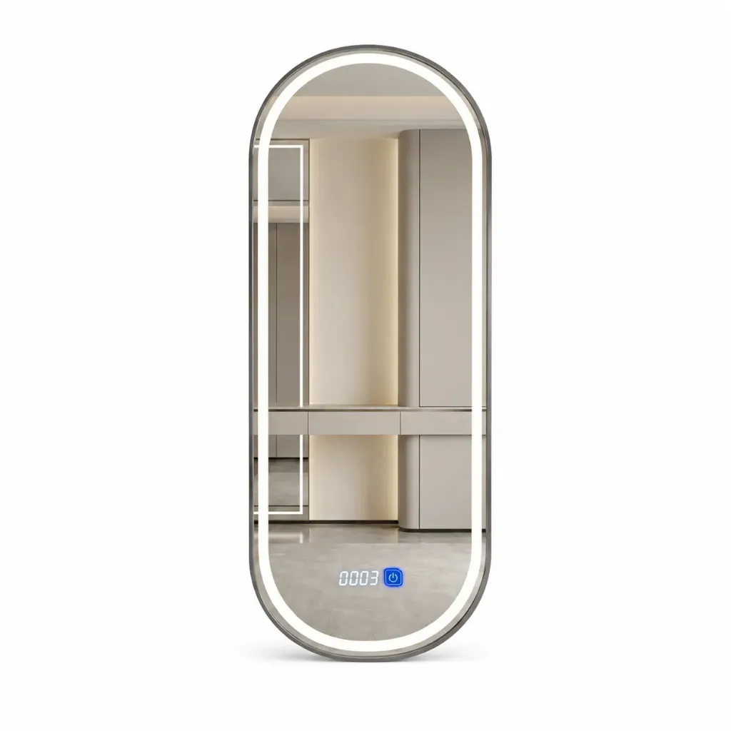 [ESPEJO3456] Espejo LED Kemet Plateado